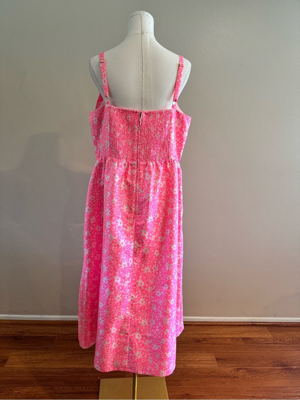 NWT Lilly Pulitzer Ellara Jacquard Pink Floral Bow Midi Dress - Picture 5 of 9